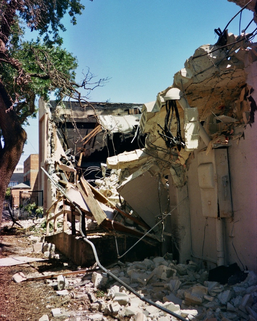 The aftermath of the amphitheatre, in the most recent fire to grace the former Empire Theatre.